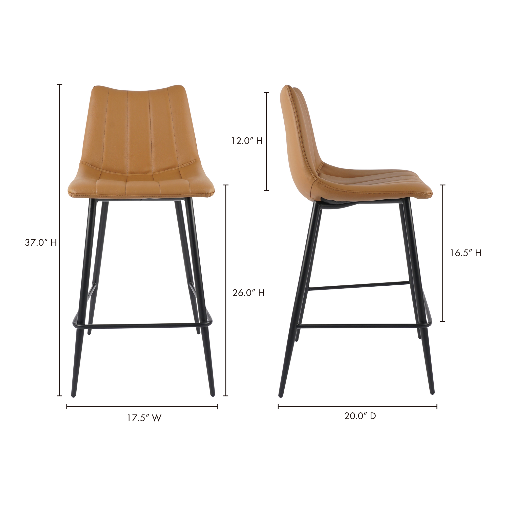 Alibi Counter Stool Tan Set of Two