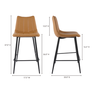 TABOURET DE COMPTOIR ALIBI TAN-M2