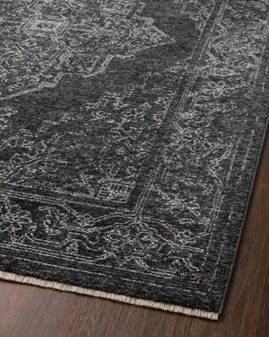 Vance Charcoal / Dove - Angled Corner on Wood (V)