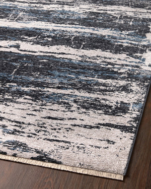 Vance Charcoal / Dove - Angled Corner on Wood (V)