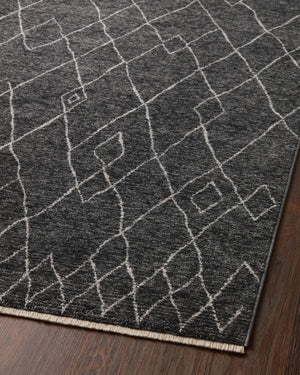 Vance Charcoal / Dove - Angled Corner on Wood (V)