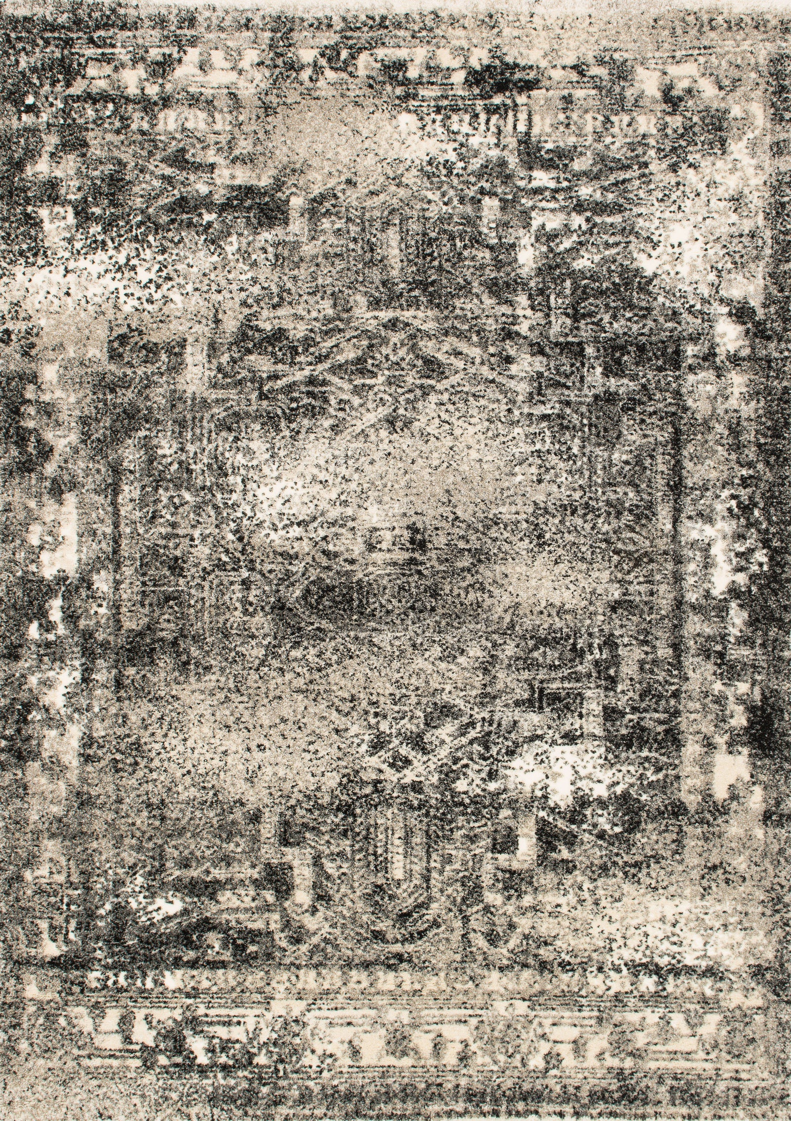 front view of Viera Ash luxury Rug