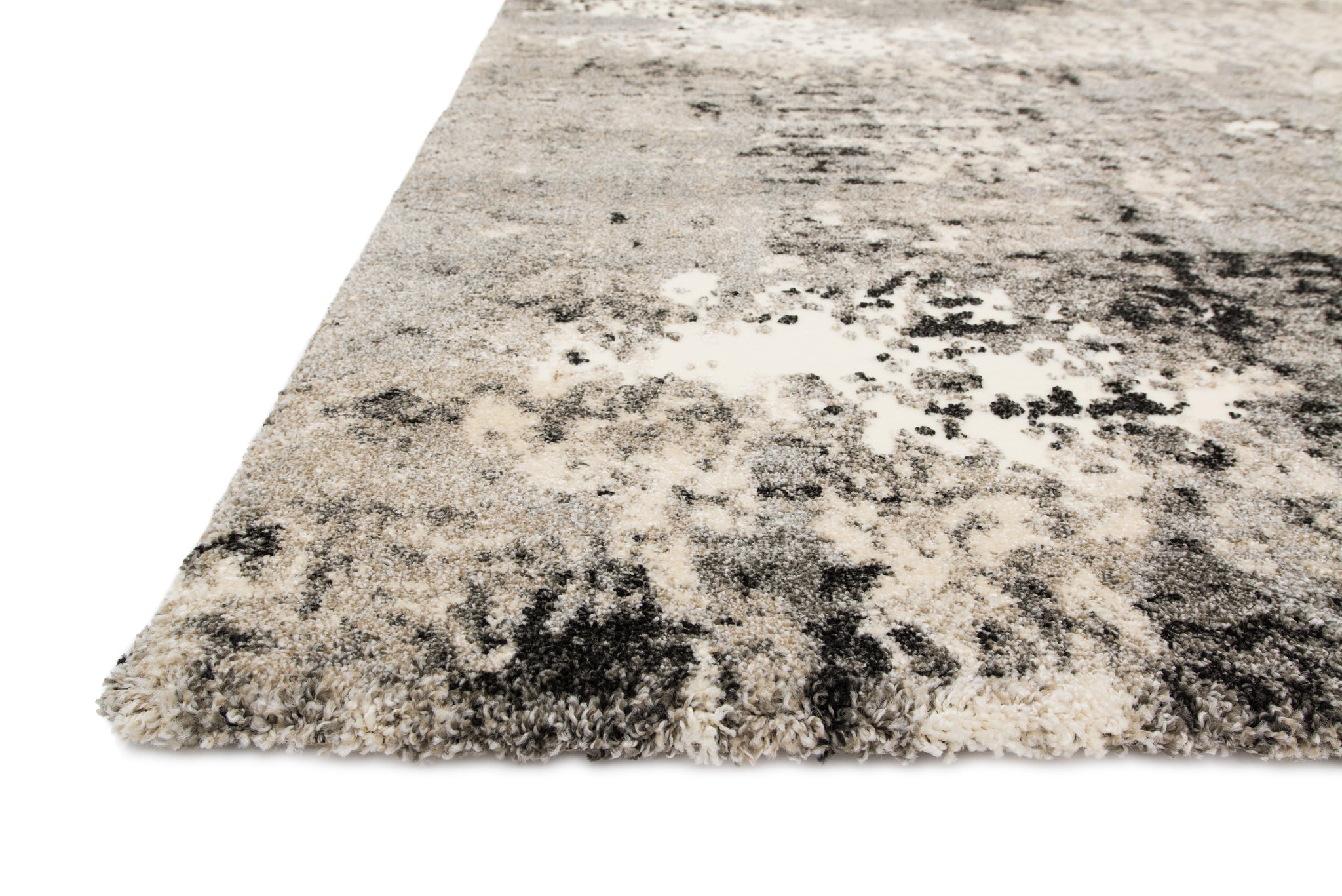 angle view of Viera Grey luxury Rug