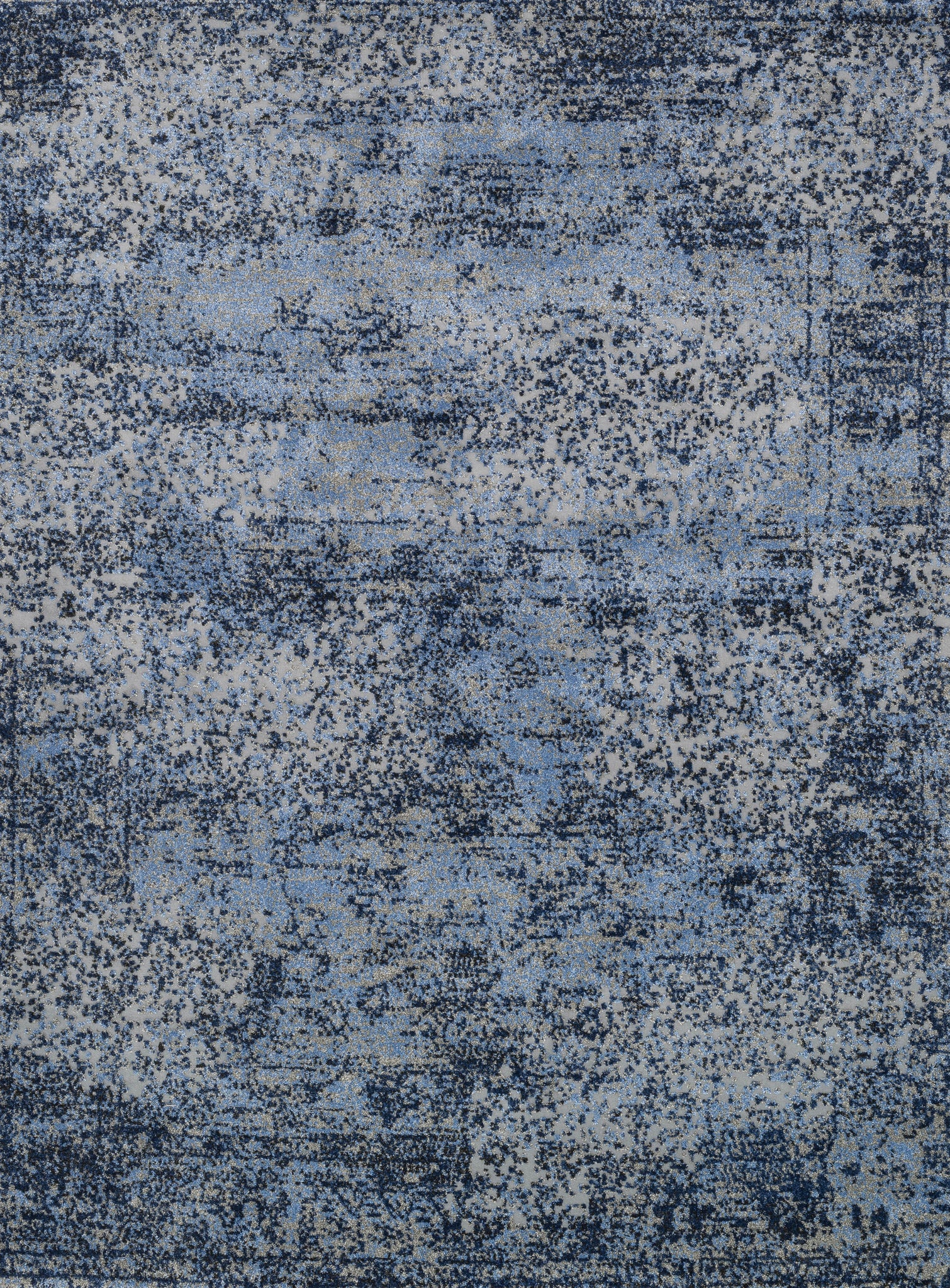 front view of Viera Lt. Blue / Grey luxury Rug