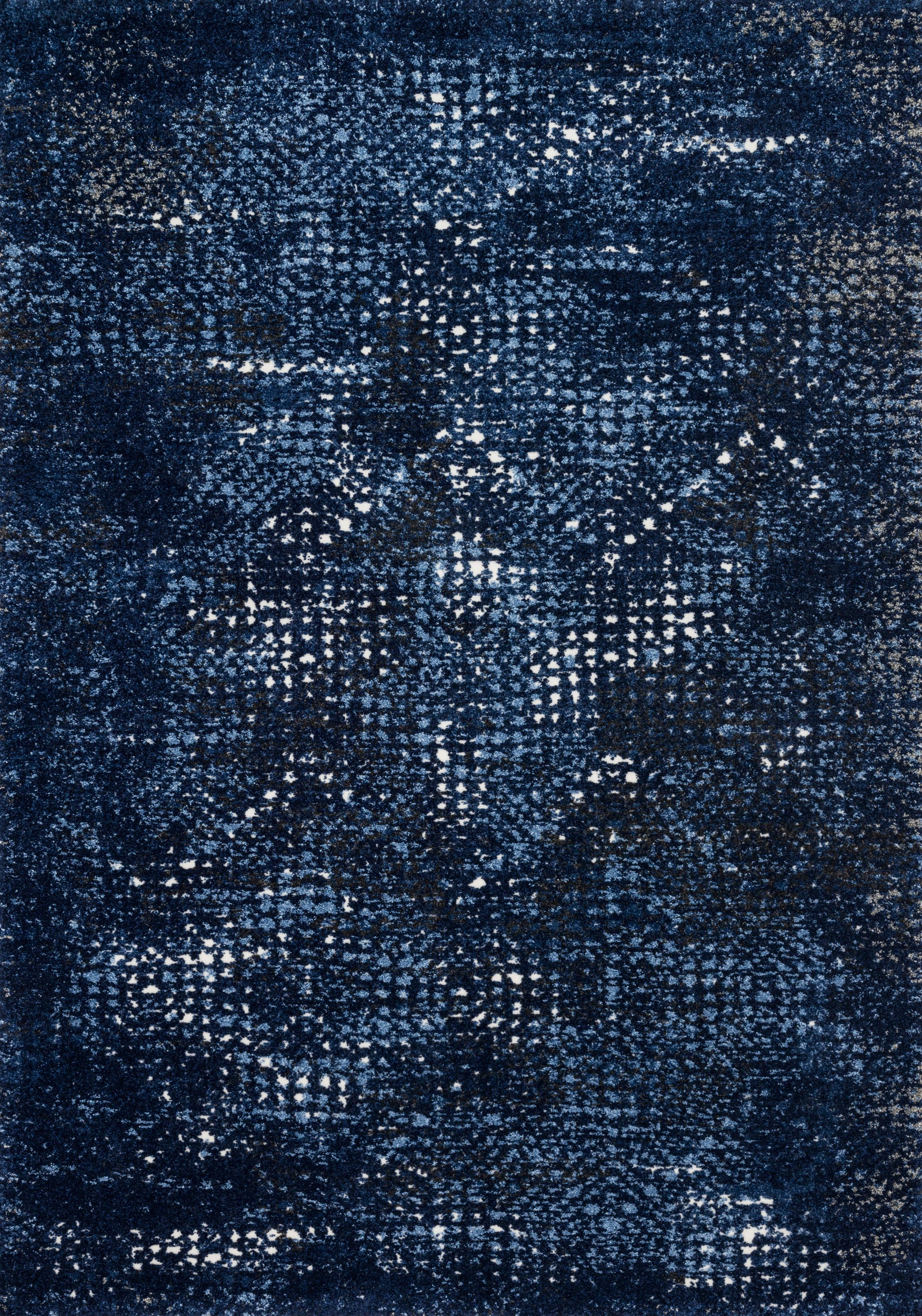 front view of Viera Dark Blue / Light Blue luxury Rug