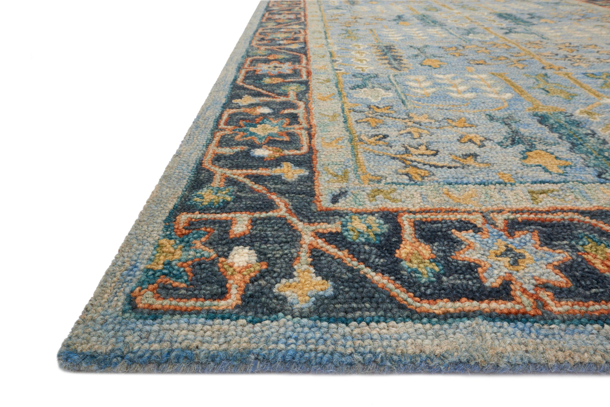 Victoria Lt Blue / Dk Blue - Rug Corner (H)