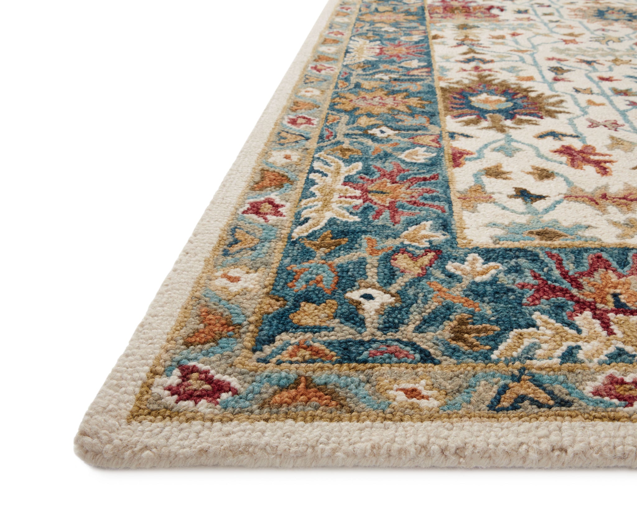 Victoria Ivory / Sky - Rug Corner (H)