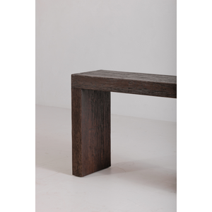 Evander Console Table Rustic Brown