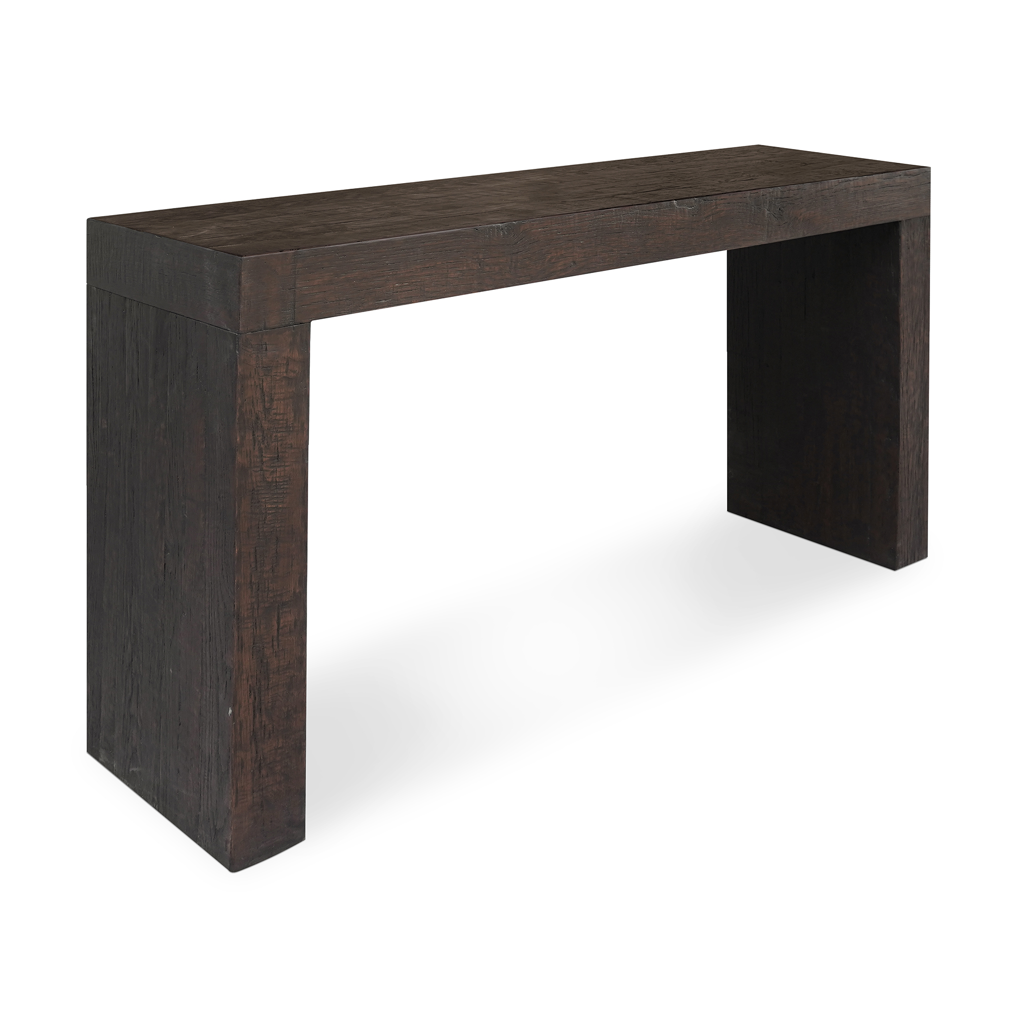 Evander Console Table Rustic Brown