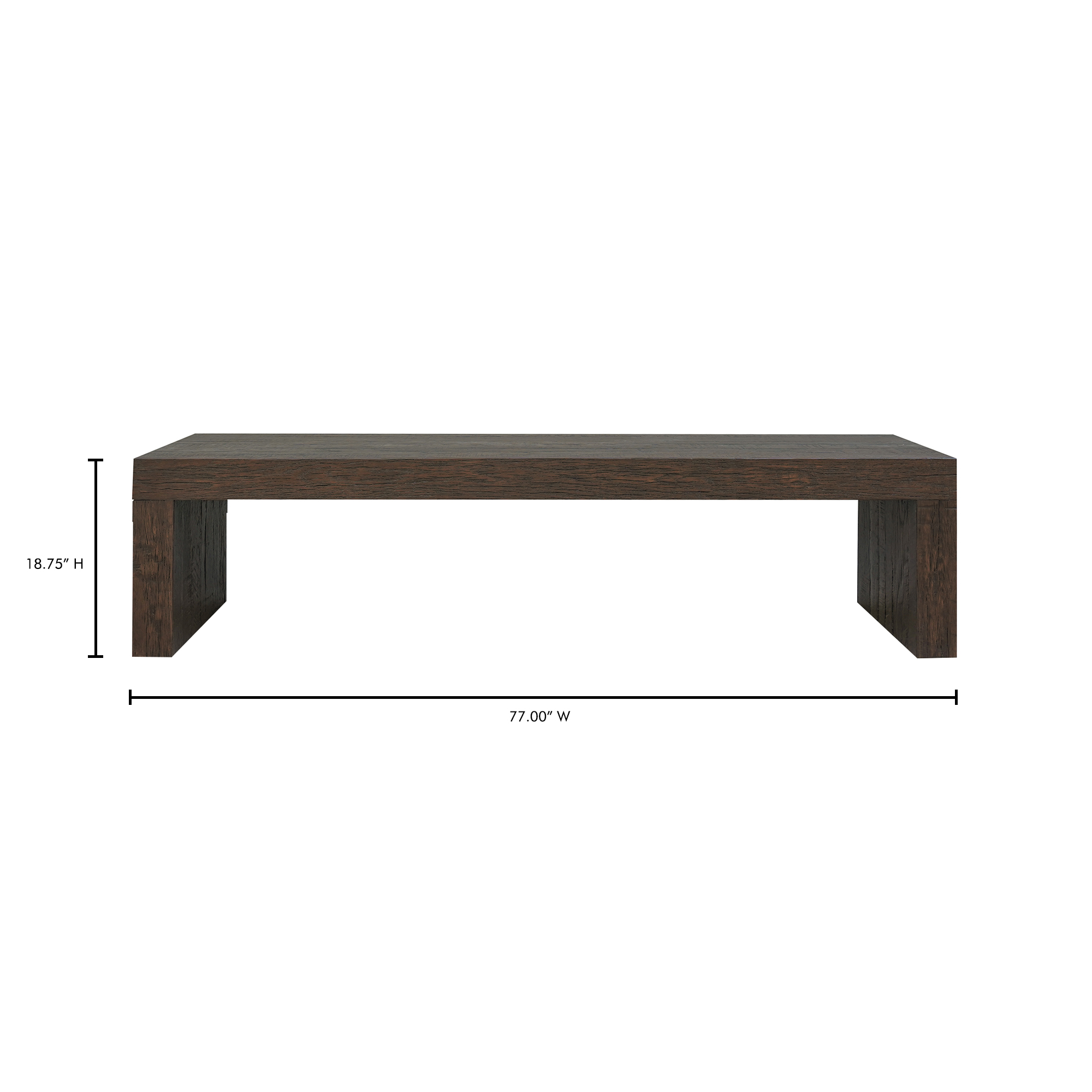 Evander Dining Bench Rustic Brown