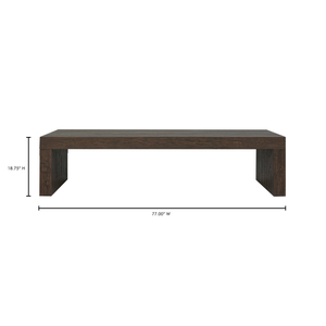 Evander Dining Bench Rustic Brown