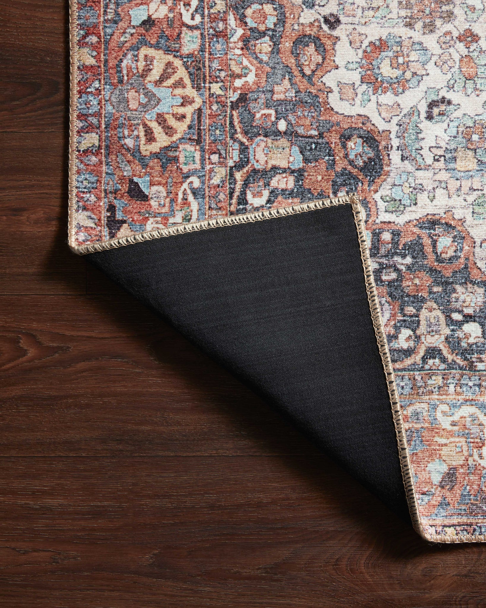 Wynter Red / Multi - Corner on Wood Flipped (V)