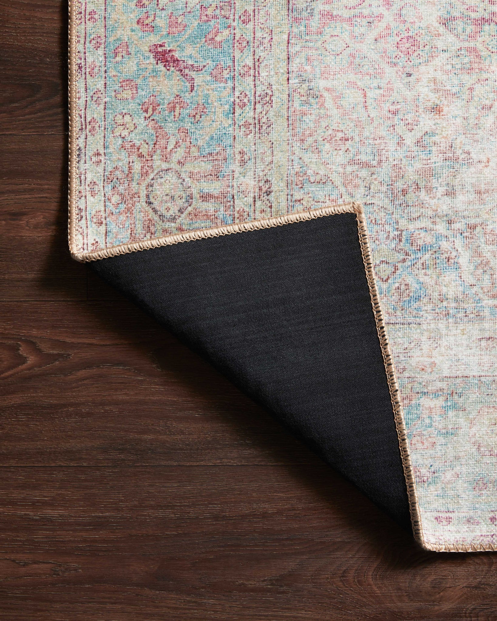 Wynter Red / Teal - Corner on Wood Flipped (V)
