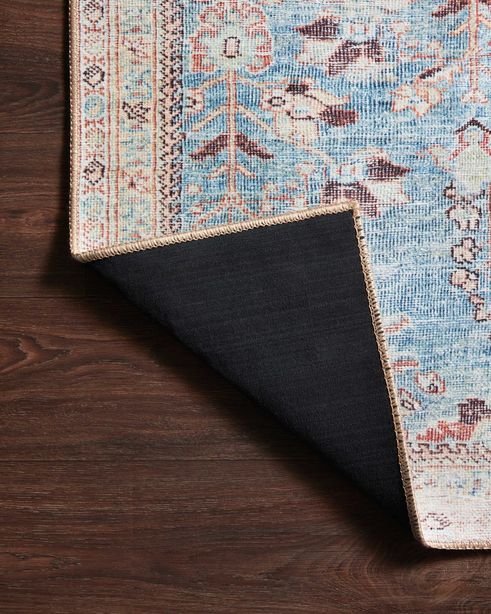 Wynter Teal / Multi - Corner on Wood Flipped (V)