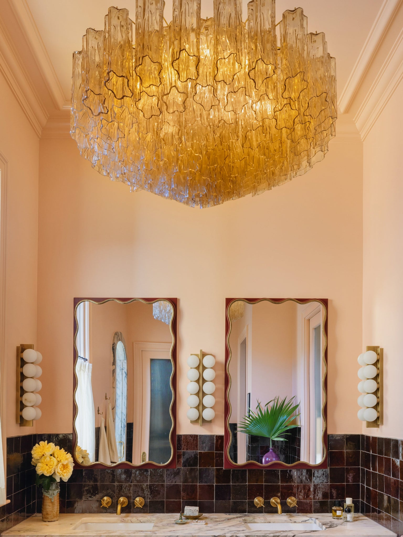 Emille Wall Sconce 6.75" x 18.25" - Lifestyle [357-10-VB] design & photo Dabito