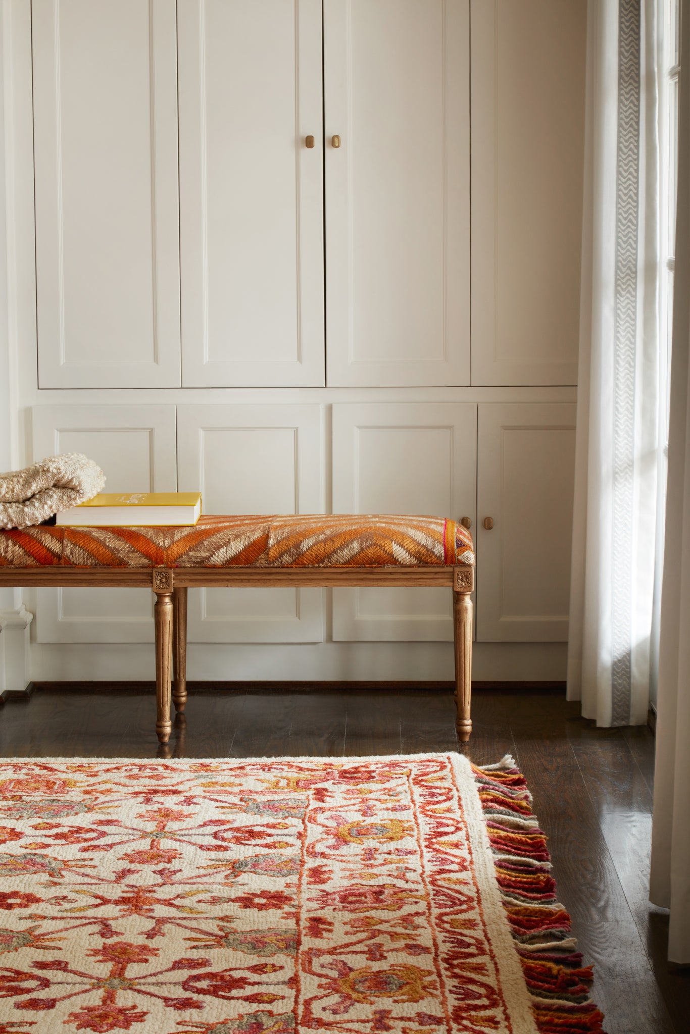 angle view of Zharah Berry luxury Rug