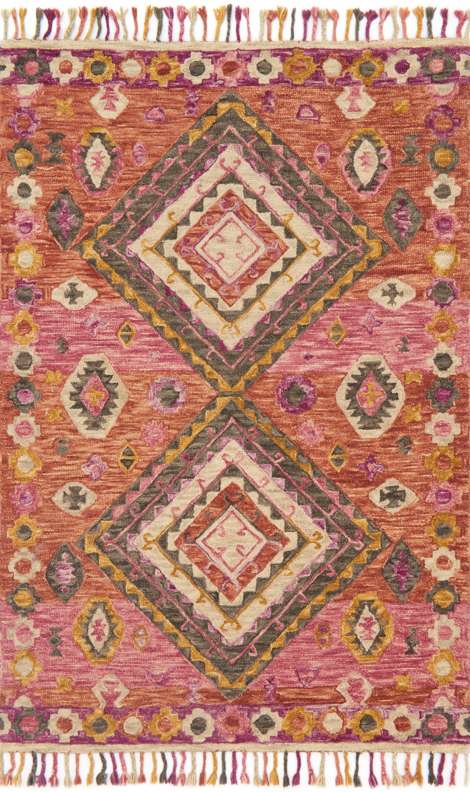 front view of Zharah Fiesta luxury Rug