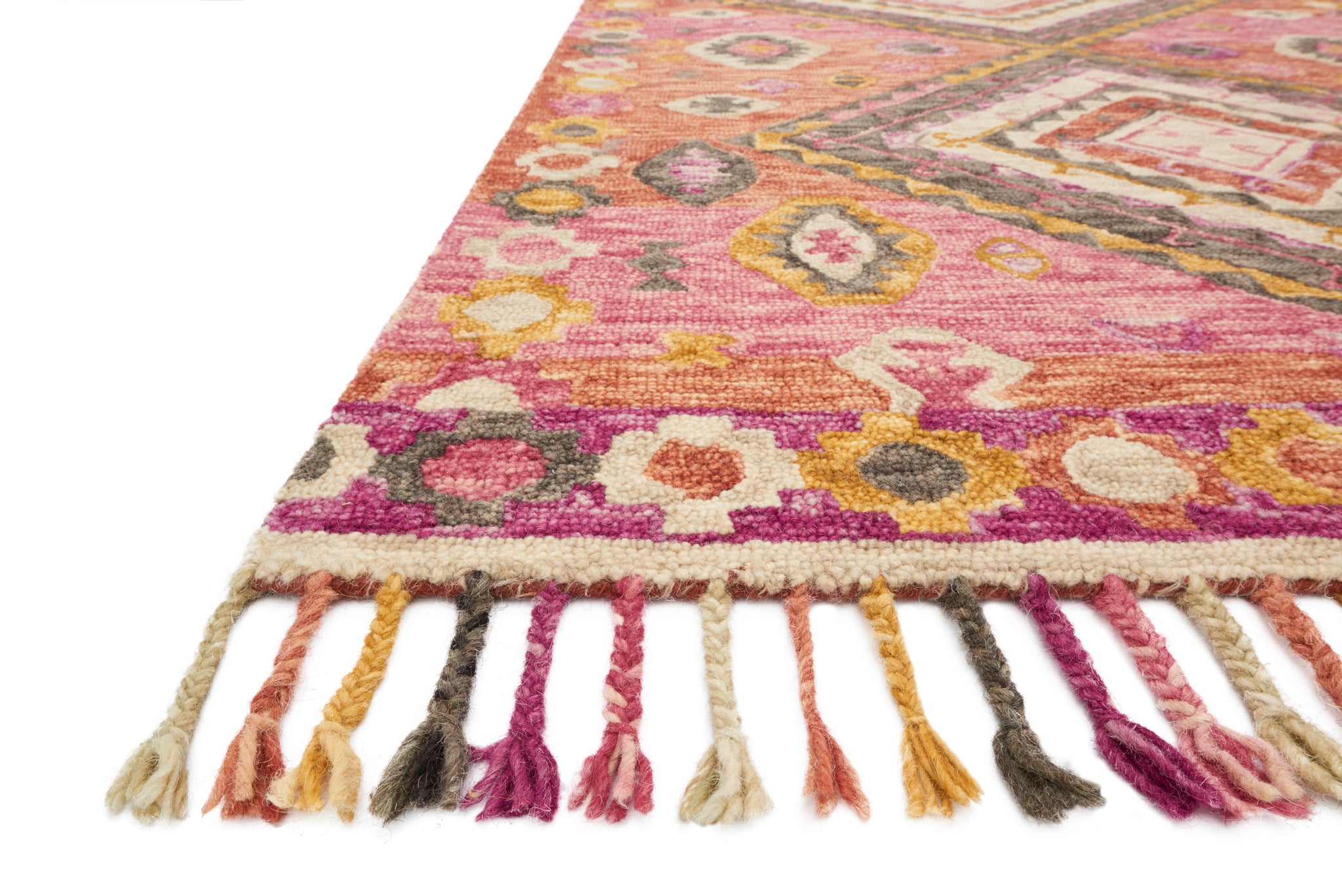 angle view of Zharah Fiesta luxury Rug