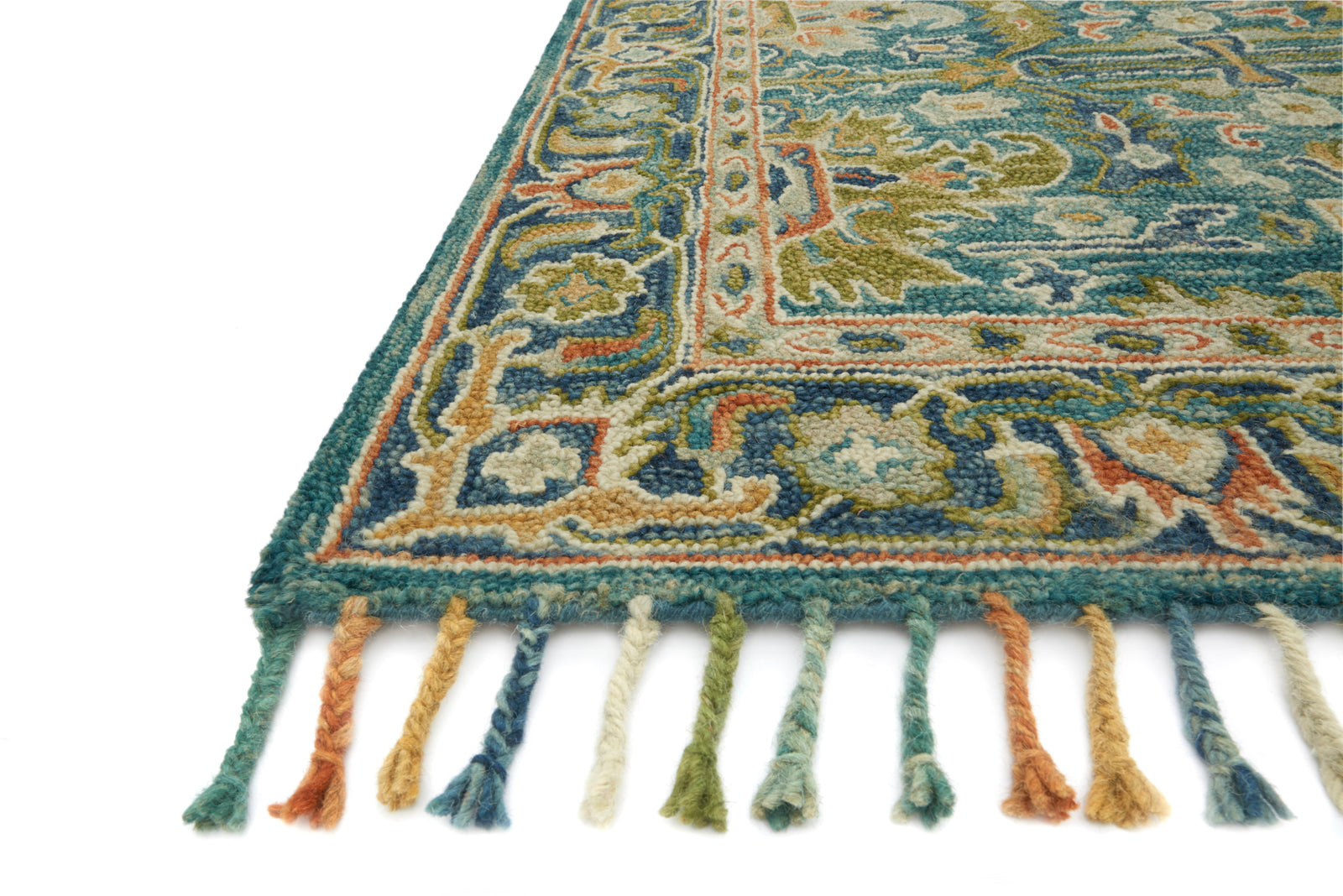 front view of Zharah Blue / Navy luxury Rug