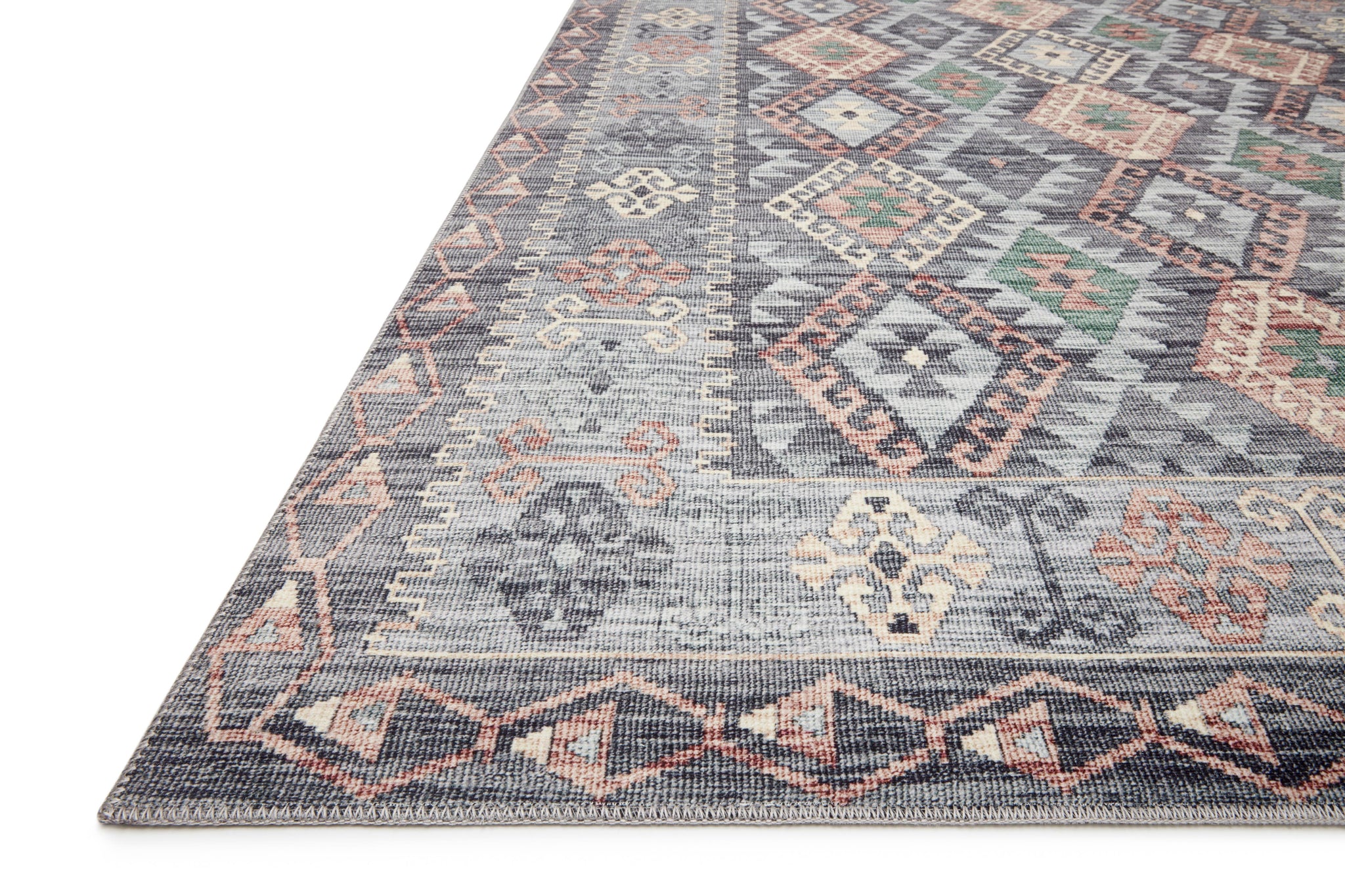 Zion Grey / Multi - Rug Corner (H)