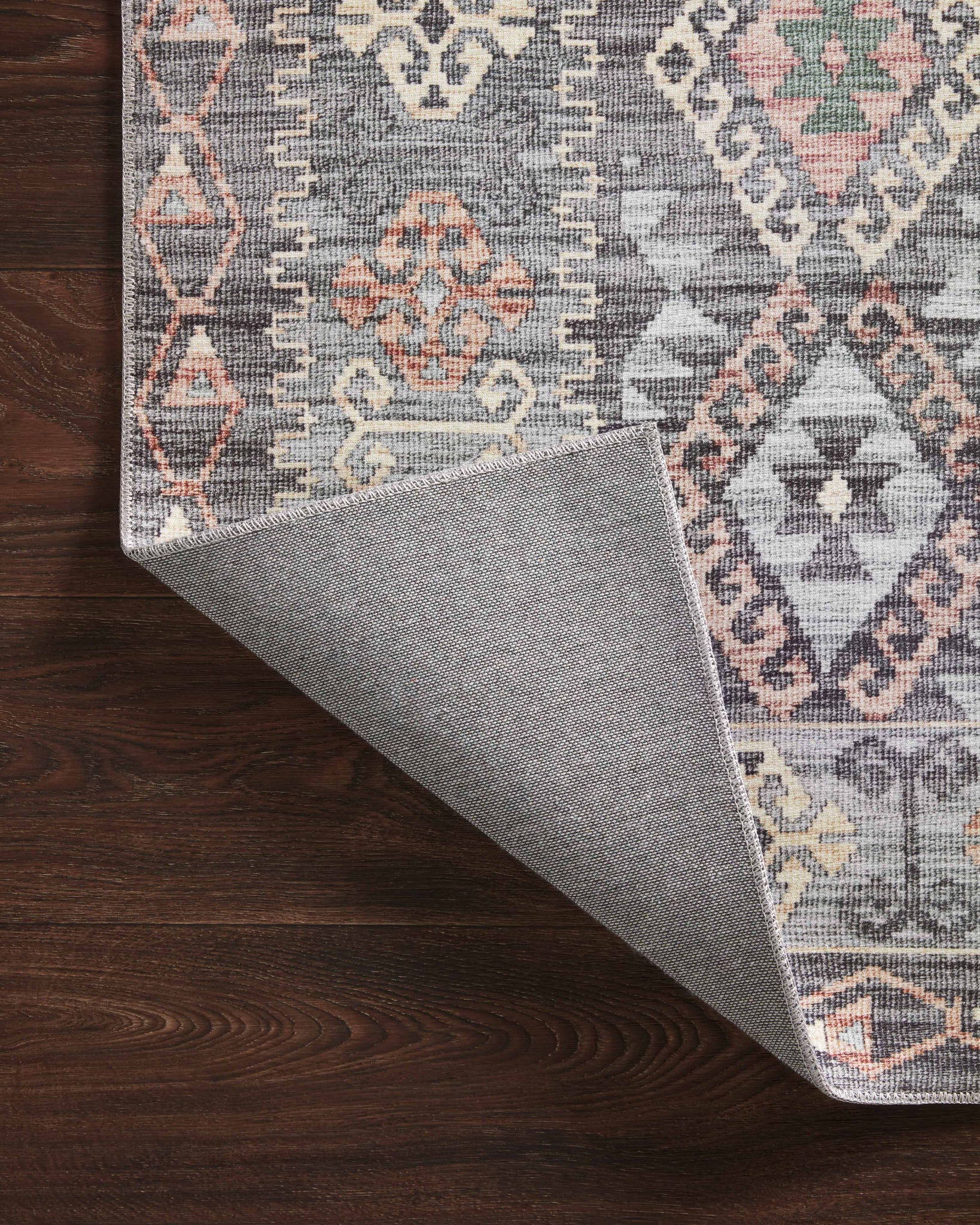 Zion Grey / Multi - Corner on Wood Flipped (V)