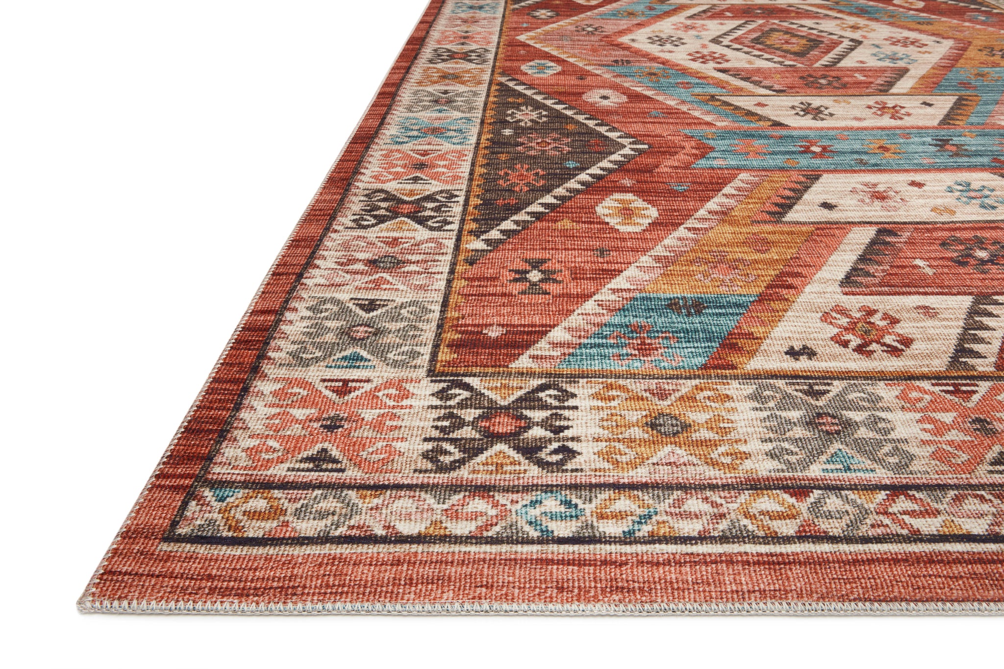 Zion Red / Multi - Rug Corner (H)