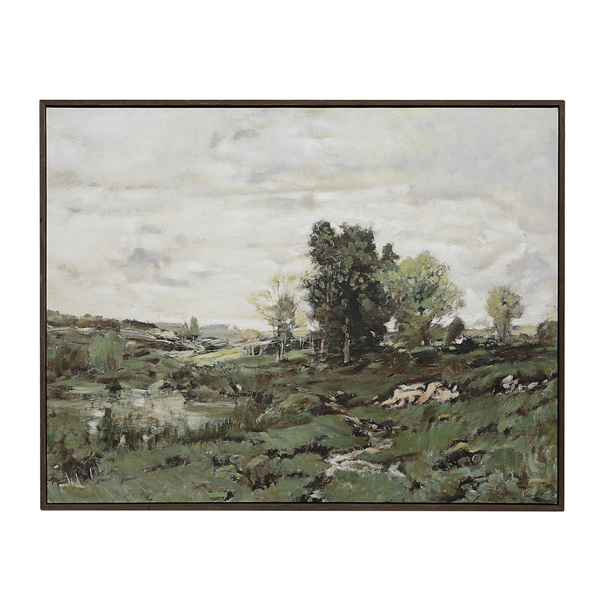 Nature canvas art by Renwil featuring a serene landscape with trees and water.