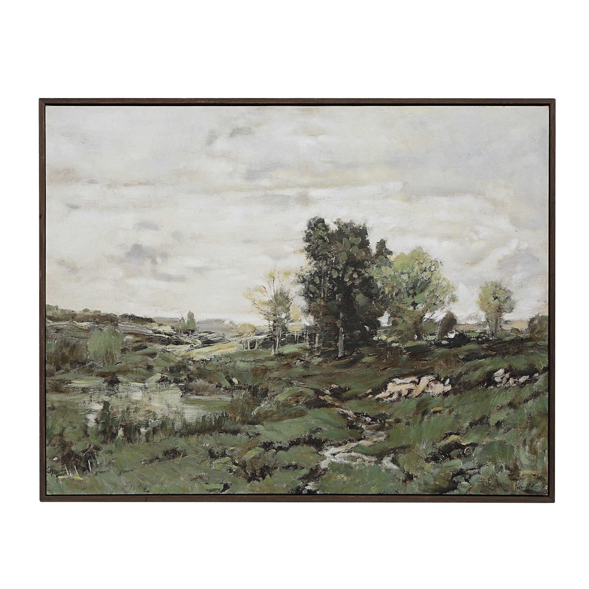 Nature canvas art by Renwil featuring a serene landscape with trees and water.