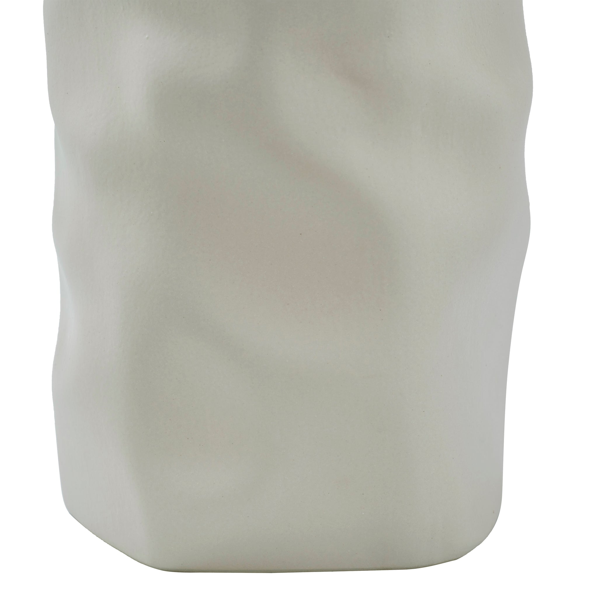 Detailed view of the Hermione Vase by Renwil, emphasizing its textured off-white finish.