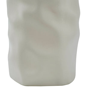Detailed view of the Hermione Vase by Renwil, emphasizing its textured off-white finish.