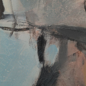 Close-up of Roseline Canvas Art highlighting the brush strokes and color details