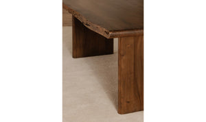 side view of Lila Large Dining Table Brown luxury Table
