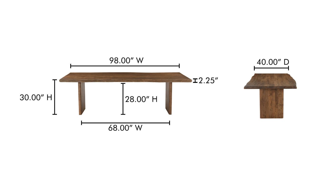 lifestyle view of Lila Large Dining Table Brown luxury Table