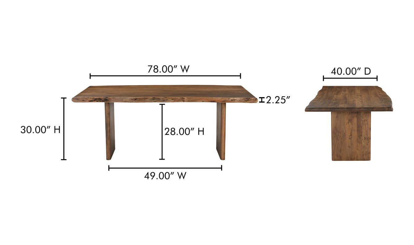 lifestyle view of Lila Small Dining Table Brown luxury Table
