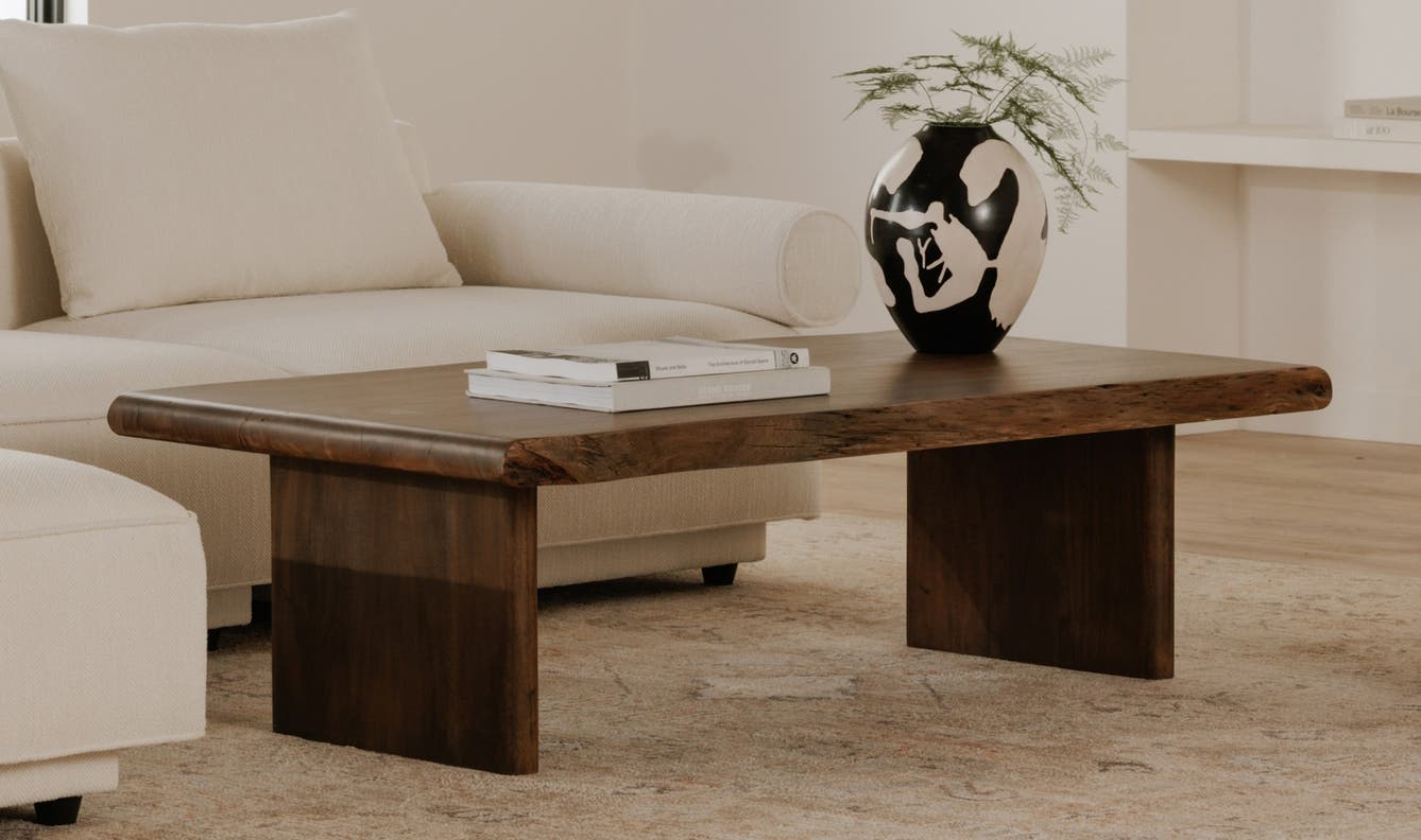 side view of Lila Coffee Table Brown luxury Coffee Table