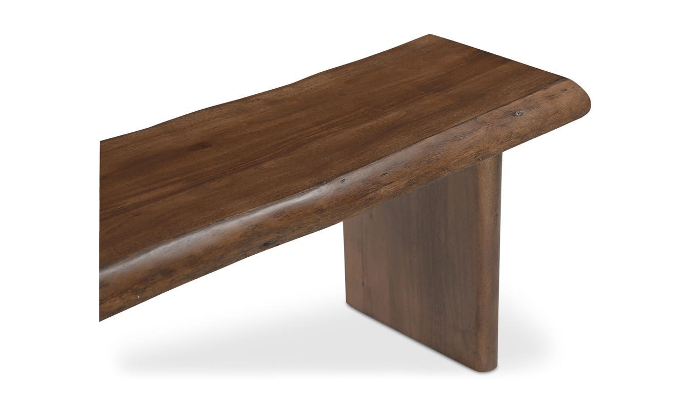 detail view of Lila Dining Bench Large Brown luxury Bench