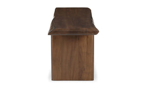 side view of Lila Dining Bench Large Brown luxury Bench