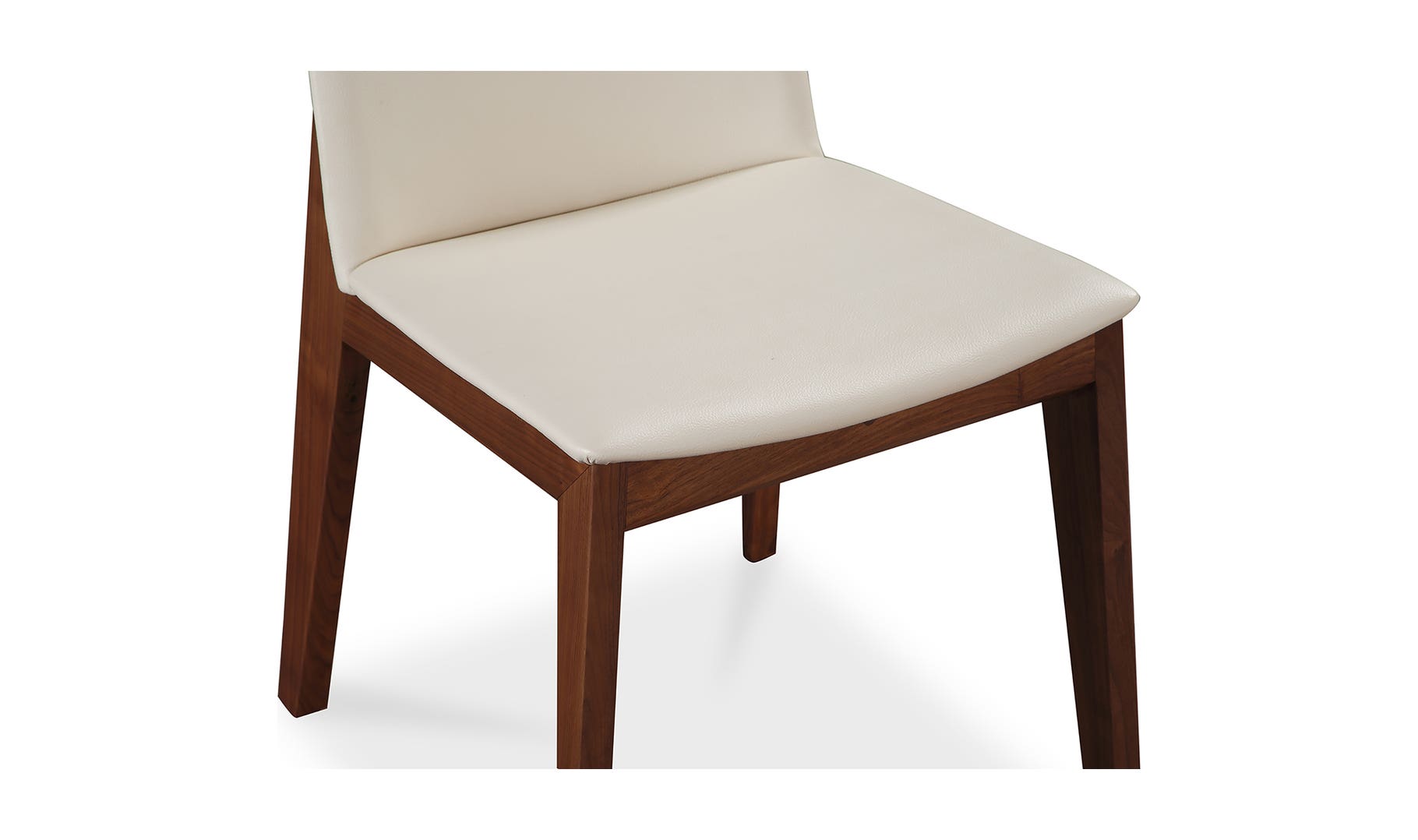 Silla de comedor decorativa color crema y blanco