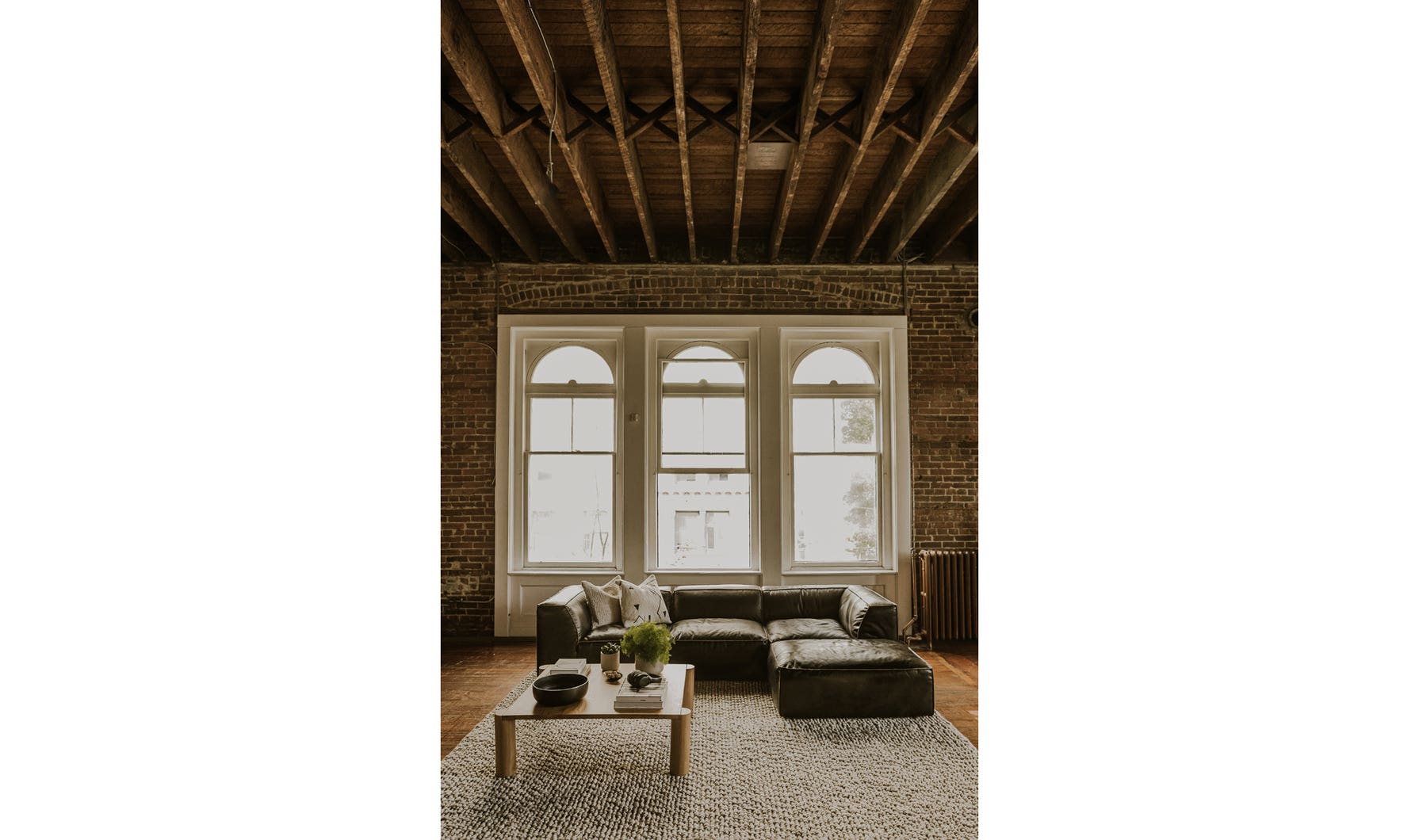 Post Coffee Table White Oak