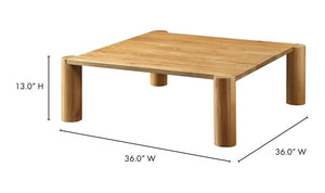 Post Coffee Table White Oak