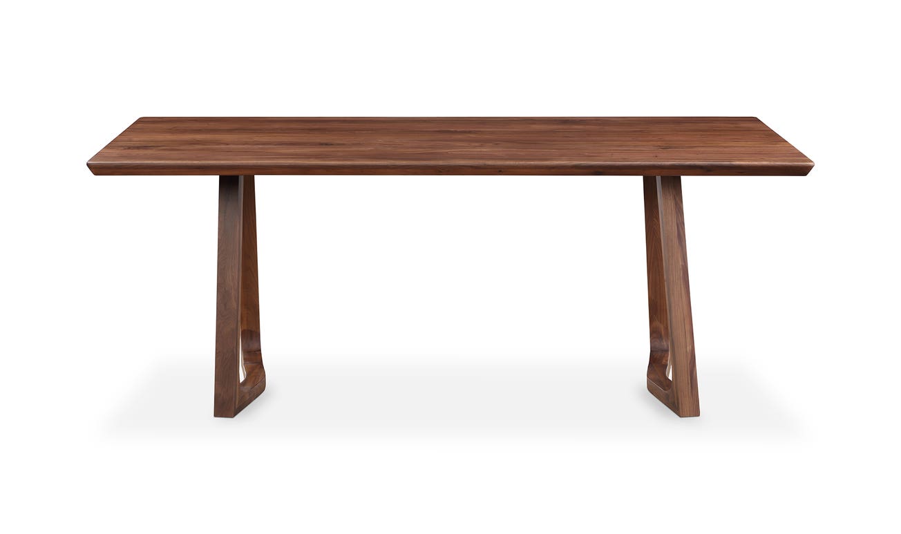 front view of Silas Dining Table Walnut luxury Kitchen & Dining Room Table