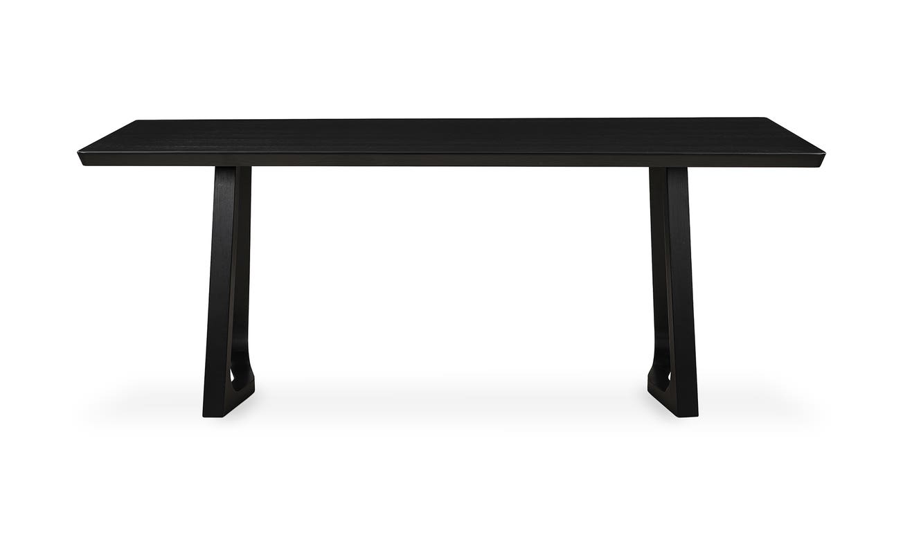 front view of Silas Dining Table Black Ash luxury Kitchen & Dining Room Table