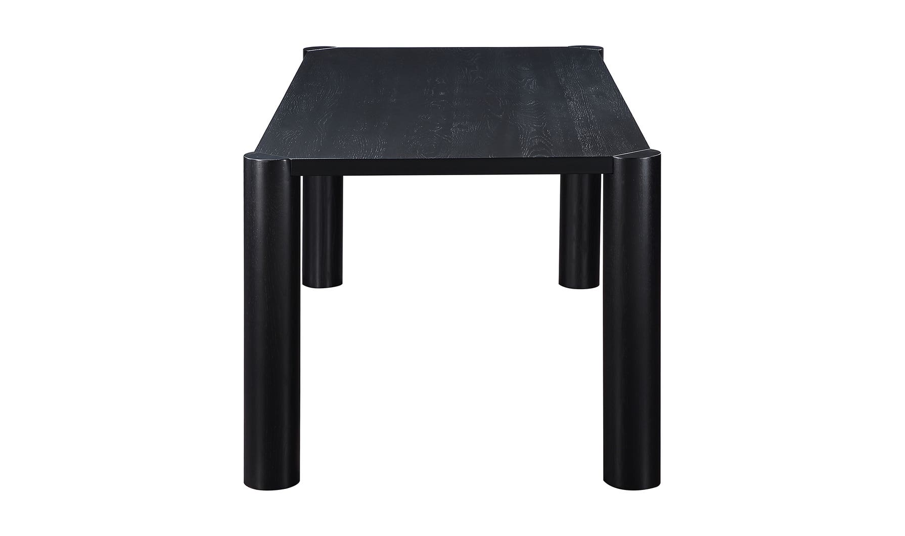 Post Dining Table Small Oak Black