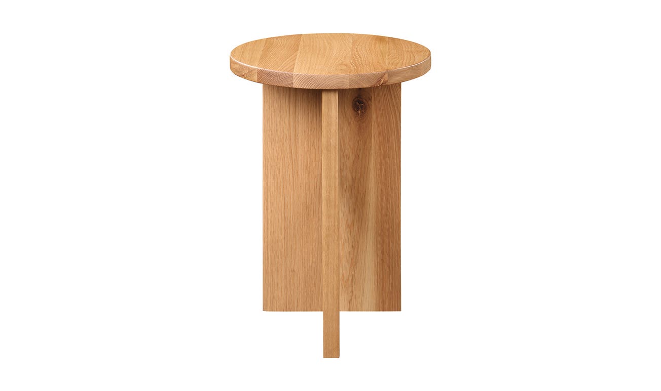 front view of Grace Accent Table Natural Oak luxury End Table