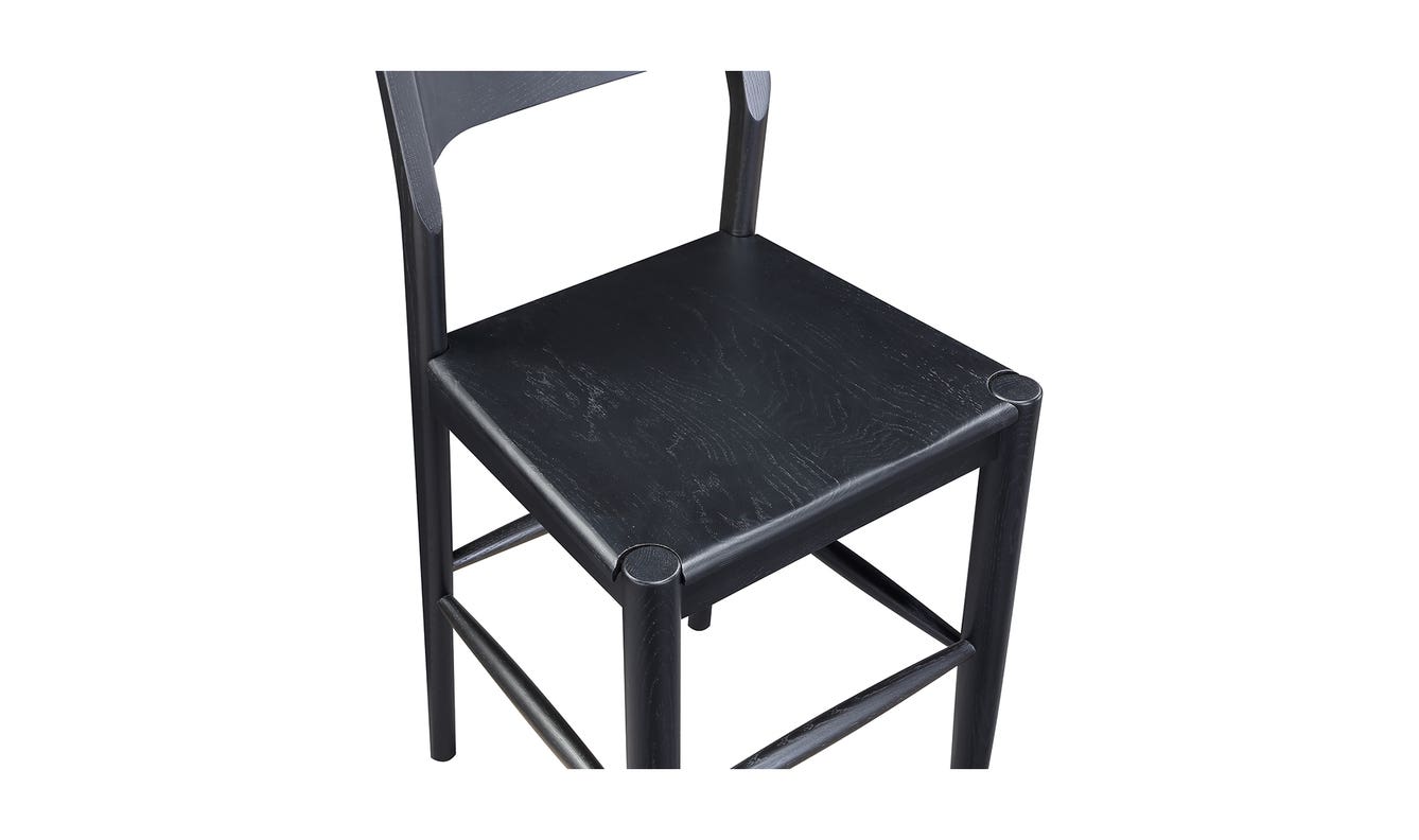 lifestyle view of Owing Counter Stool Black luxury Chair