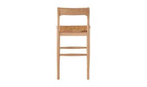 lifestyle view of Owing Counter Stool Natural Oak luxury Chair