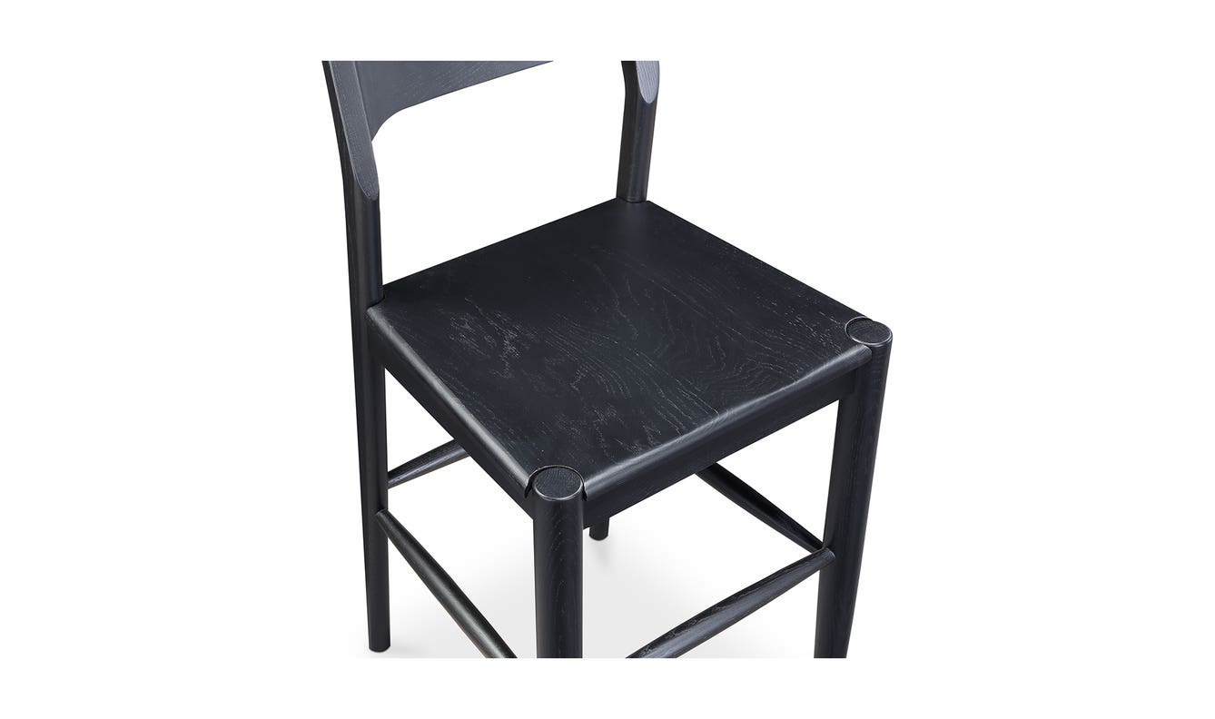 lifestyle view of Owing Barstool Black luxury Chair