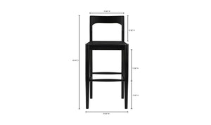 lifestyle view of Owing Barstool Black luxury Chair