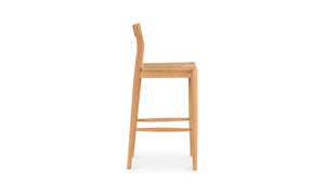 lifestyle view of Owing Barstool Natural Oak luxury Chair