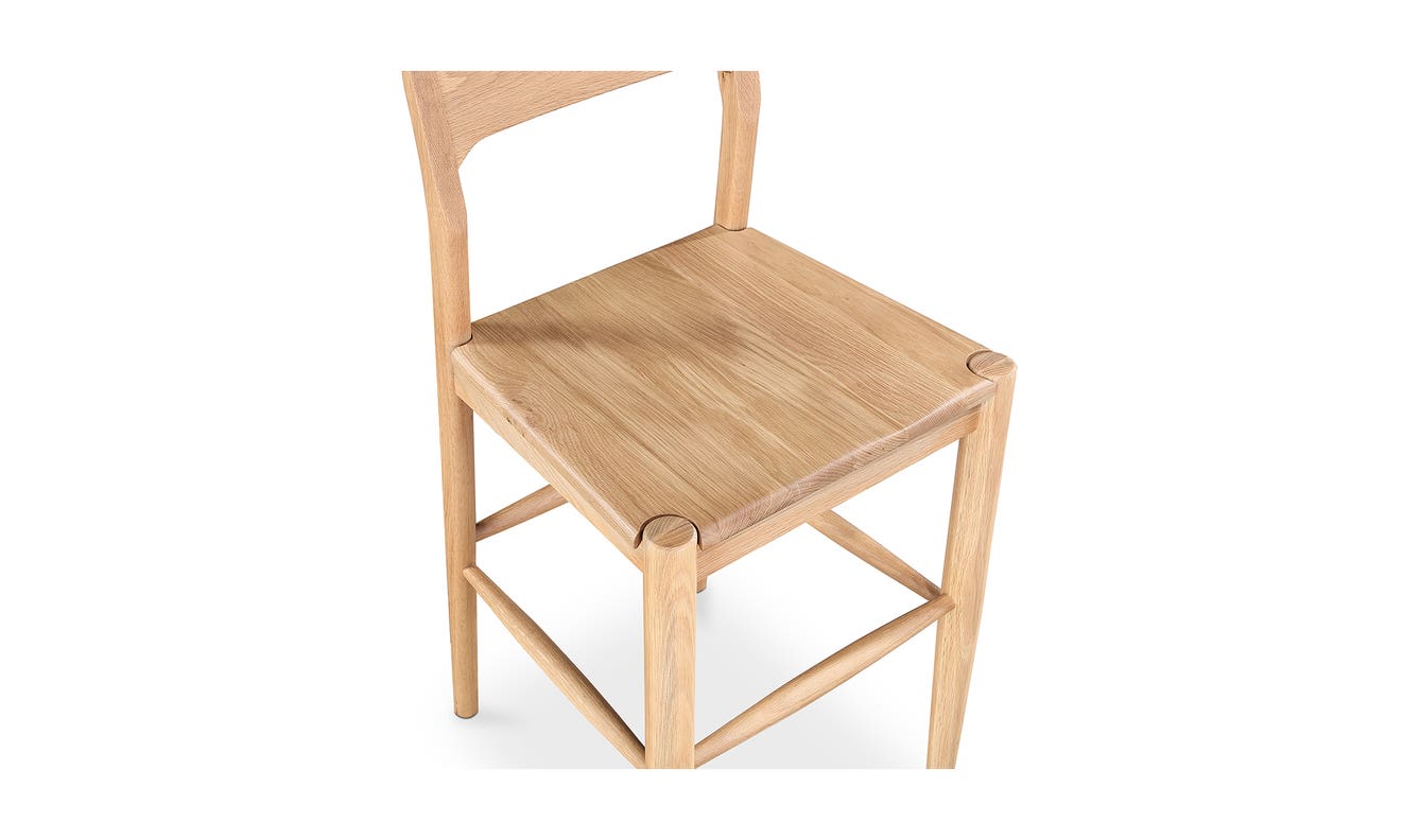 lifestyle view of Owing Barstool Natural Oak luxury Chair